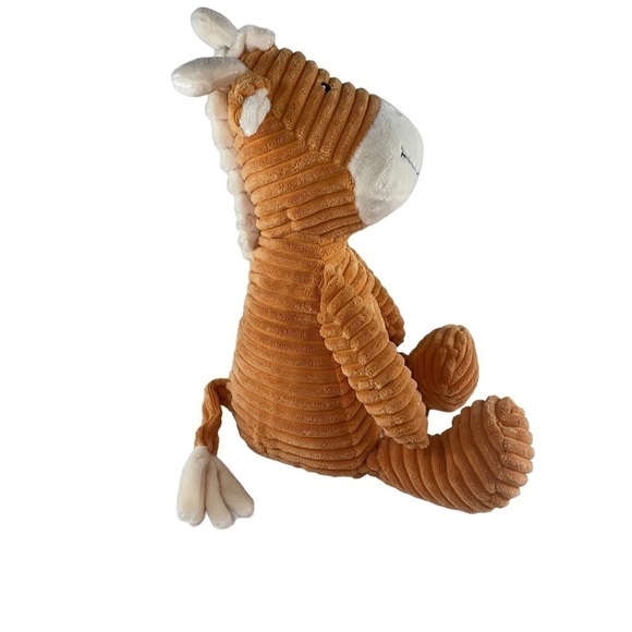 Unipak Giraffe Kordy Corduroy Stuffed Animal Chenille Orange Plush Toy - Picture 2 of 9